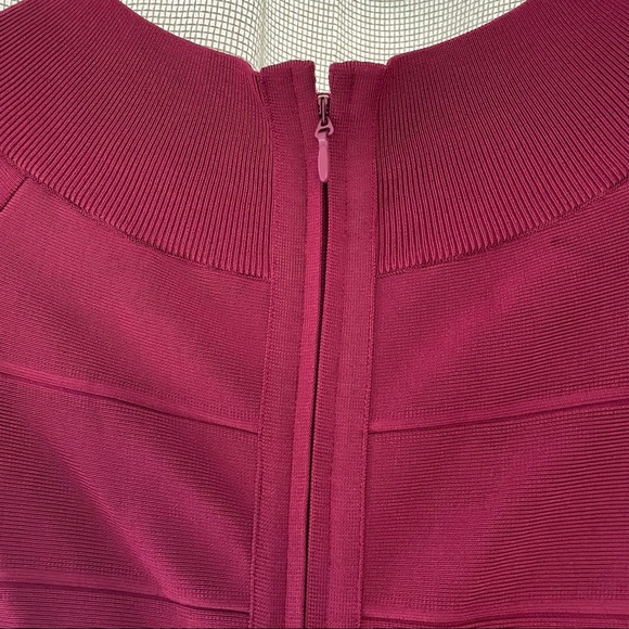 NWT Herve Leger Raspberry Dress - Picture 5 of 12